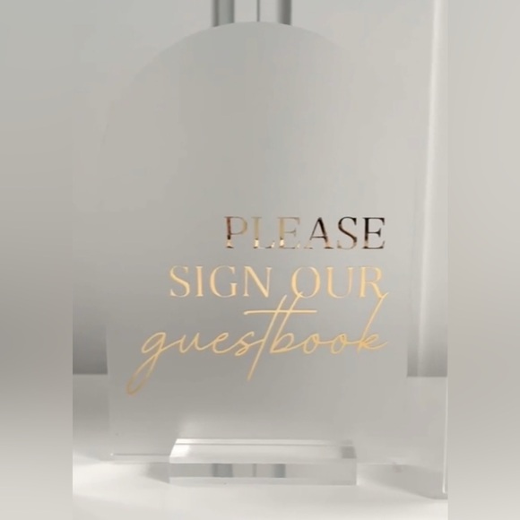 Guestbook Design. Wedding Signs, Frosted Acrylic. BUNDLE TO SAVE - Picture 3 of 3
